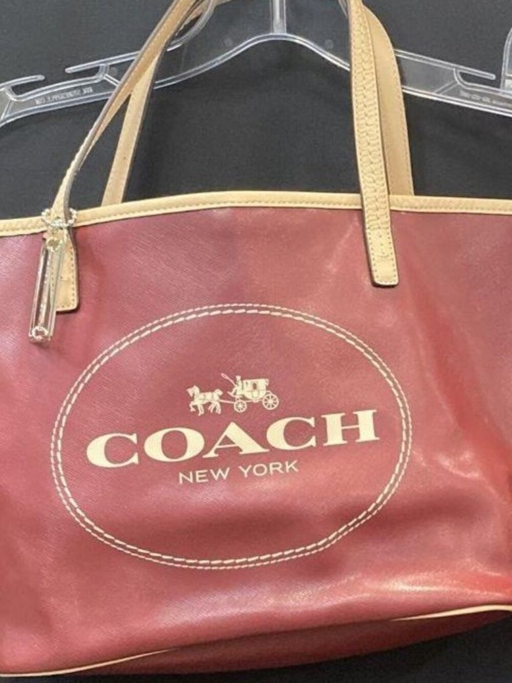 Coach Red Leather Tote & Wristlet Set – New York Logo